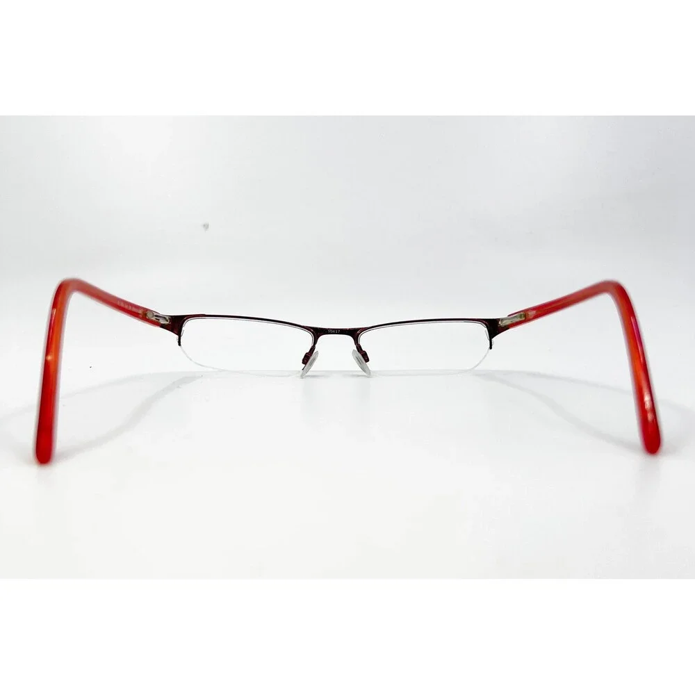 Halston Eyeglasses Womens Red Semi-Rimless H 282 Col 30 50-17-135
